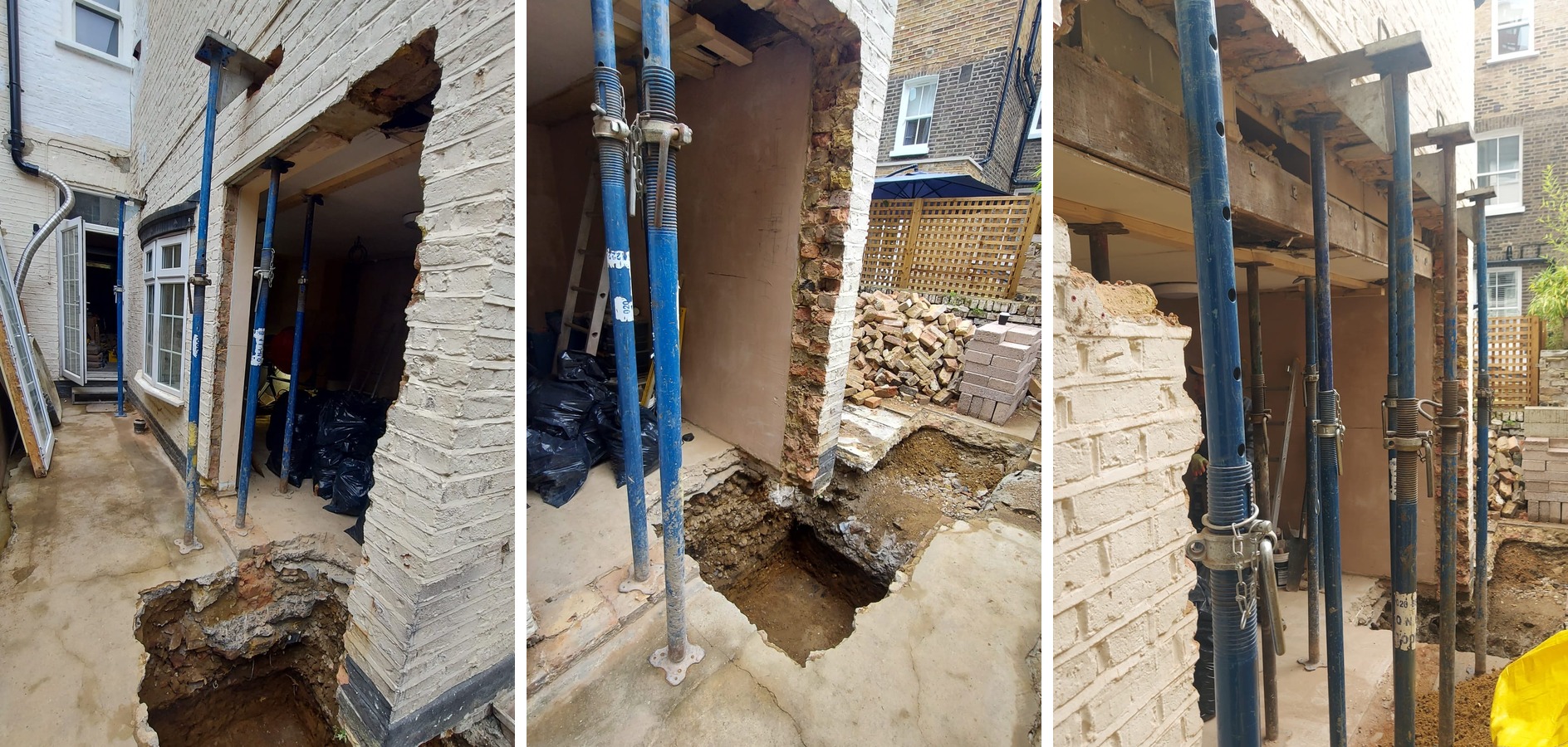 Excavation and underpinning works