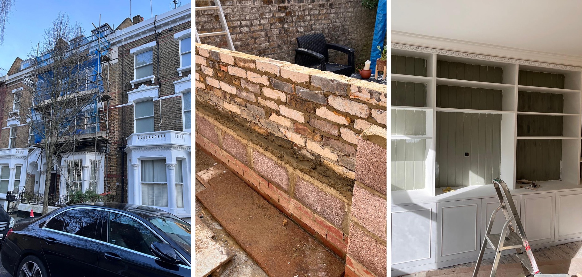 Scaffolding and finishing works